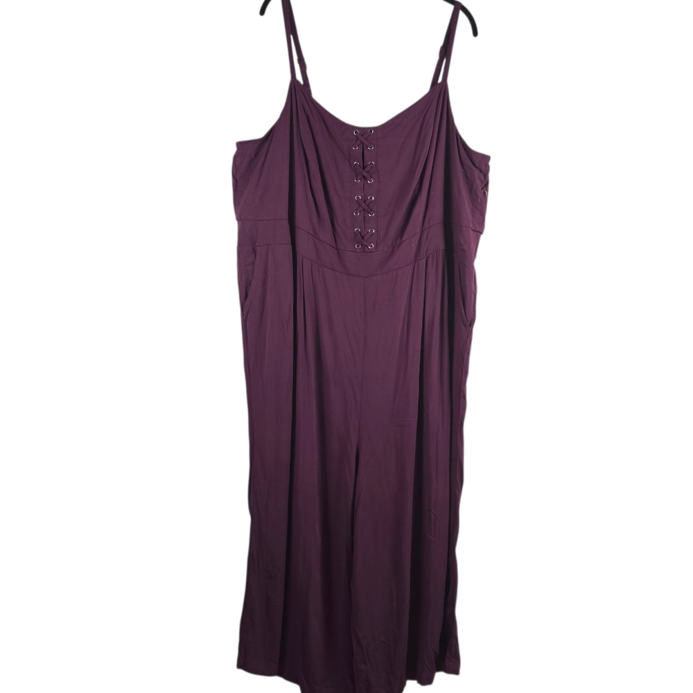 Torrid Lace Up Culotte Jumpsuit In 4 (26) - Picture 5 of 11